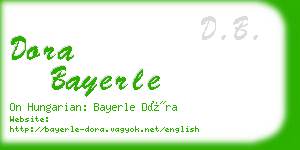 dora bayerle business card